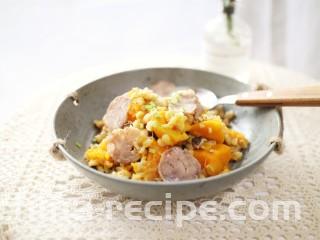 一键式，糙米南瓜腊肉饭,成品图