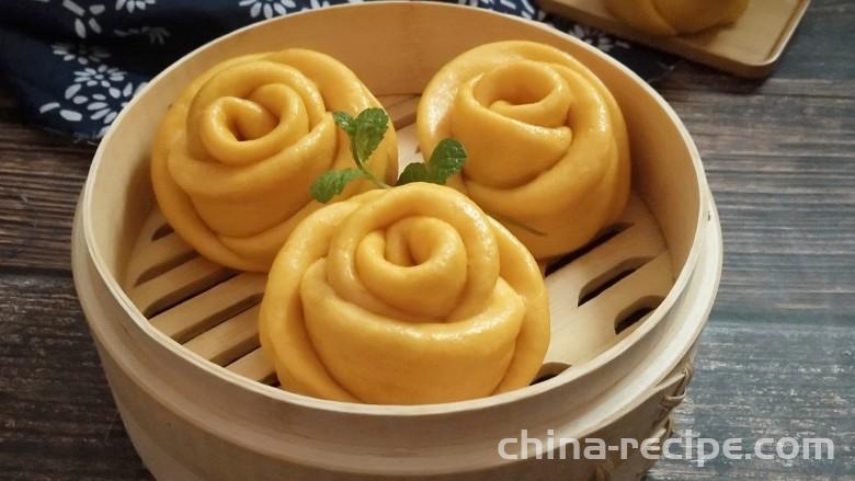 How to make pumpkin rose Mantou