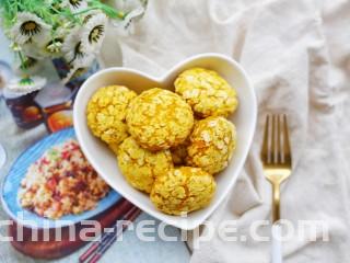 南瓜燕麦饼,成品。