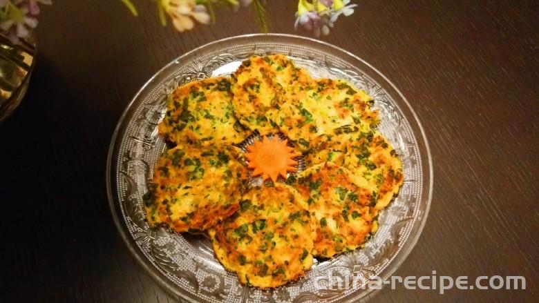 The recipe for vegetable pancakes
