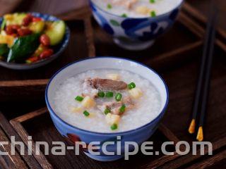 干贝排骨粥,成品图
