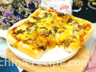 黑椒牛肉披萨,成品图