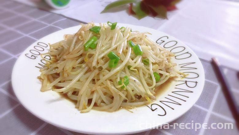 The method of making vinegar soaked mung bean sprouts