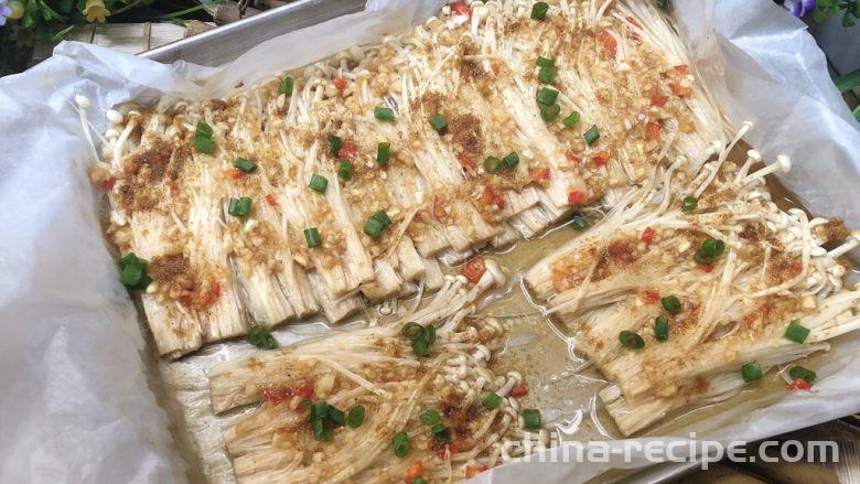 The method of making cumin enoki mushrooms