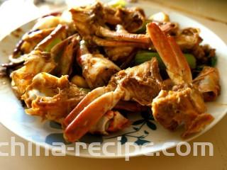 干锅香辣蟹,出锅