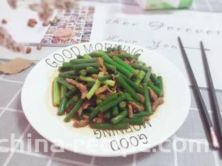 蒜苔五花肉,一道家常菜就好啦～