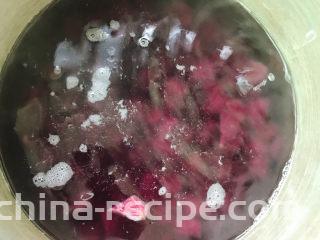 紫薯西米露,大火烧开煮3分钟
