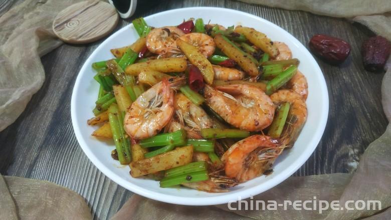 The method of stir frying shrimp with base shrimp