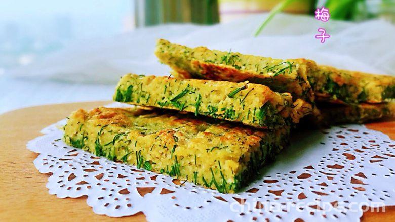 Practice of Egg Cake with Fennel Seedling