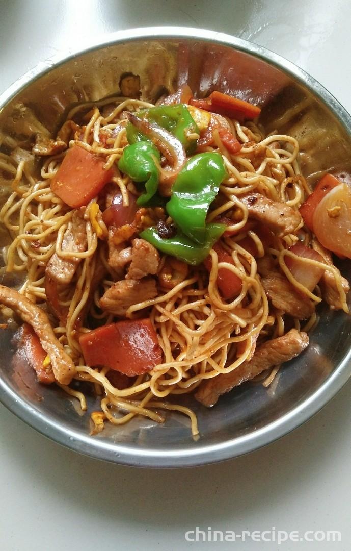 The recipe for the deluxe version fried noodles package