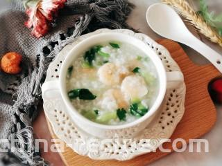 蔬菜虾仁粥,清香 鲜美
