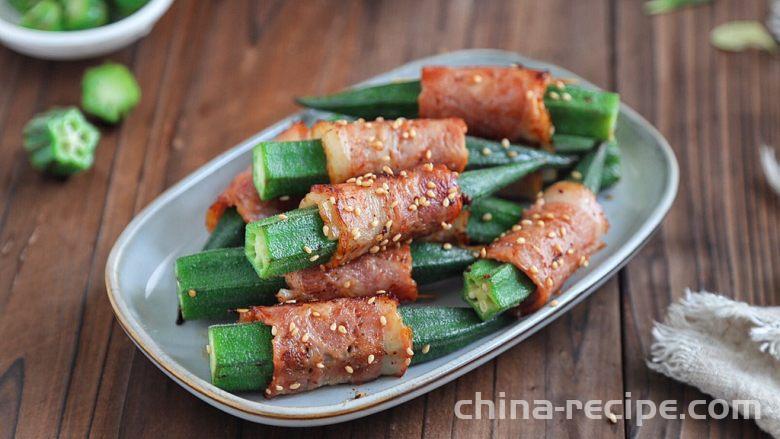 The recipe for bacon okra rolls
