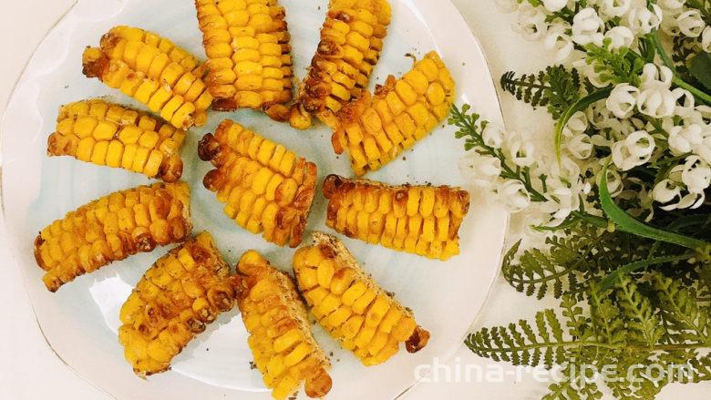 The method of roasting corn with cumin