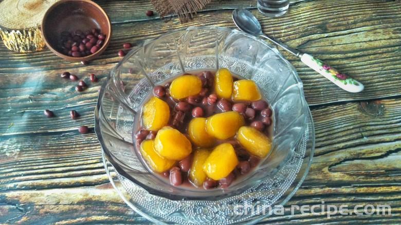 The method of making red bean taro balls