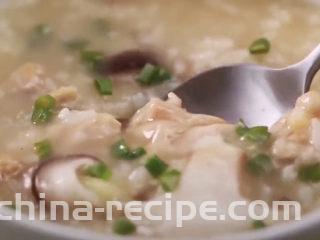 香菇滑鸡粥,超鲜美，一口气可以吃好几碗
