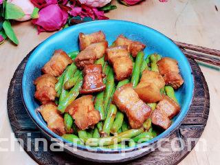 豆角焖肉,超级下饭哟！