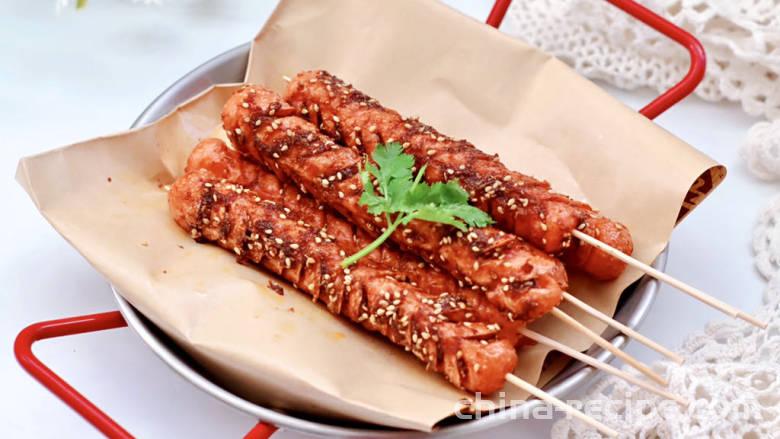The recipe for flavored ham sausage