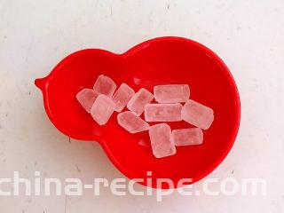 红豆汤圆,水晶冰糖