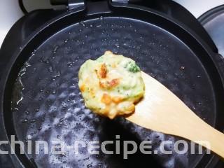 鲜虾饼,出锅