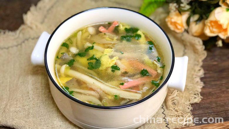 The recipe for Three Fresh Mushroom Soup