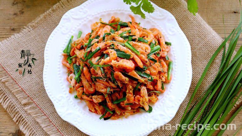 Exclusive recipe for stir frying river shrimp with chives