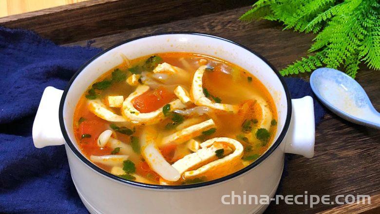 Recipe for Tomato Tofu Mushroom Soup