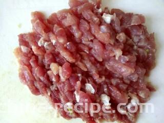 酱香肉沫四季豆,猪肉剁碎