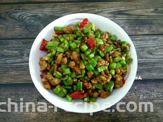 酱香肉沫四季豆,成品图