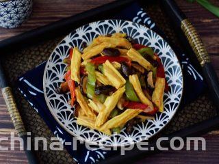 腐竹烧香菇,成品图
