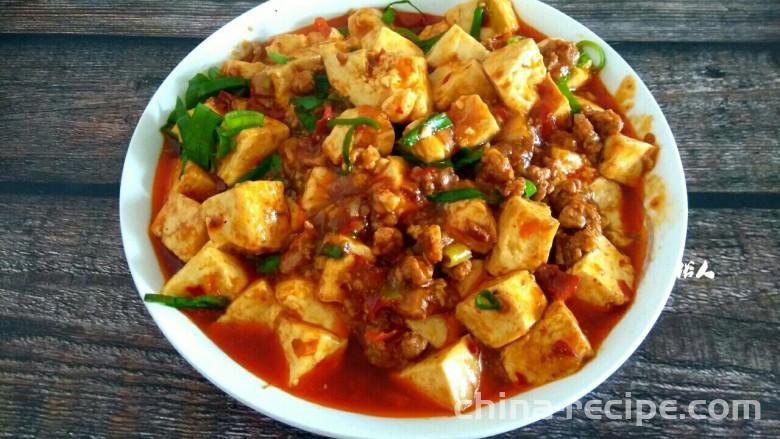 The recipe for spicy meat foam tofu