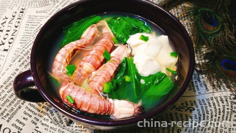 The recipe for Jade White Jade Shrimp Soup