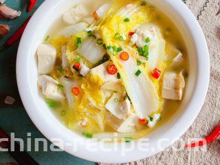 娃娃菜炖豆腐,成品