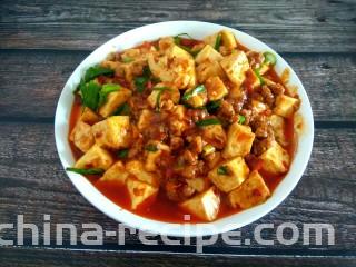 香辣肉沫豆腐,成品图