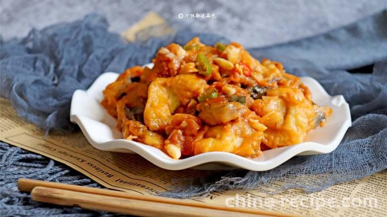 The recipe for sweet and sour eggplant