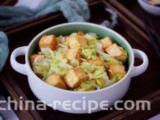 白菜豆腐,成品图