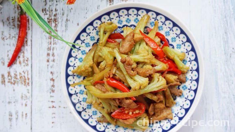 The recipe for homemade dried pot cauliflower