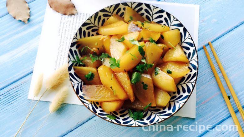 The method of braised white radish