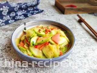 醋熘西葫芦,敏茹意作品～醋熘西葫芦
