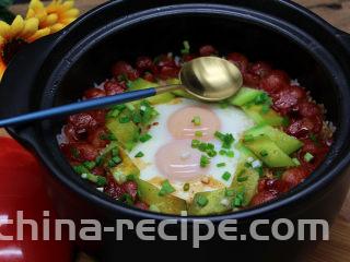 广式腊肠煲仔饭,成品