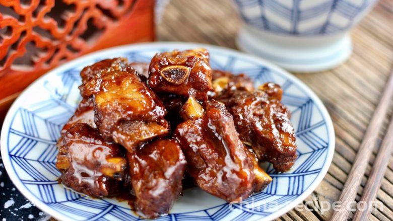 The method of making tangerine peel sweet and sour pork ribs