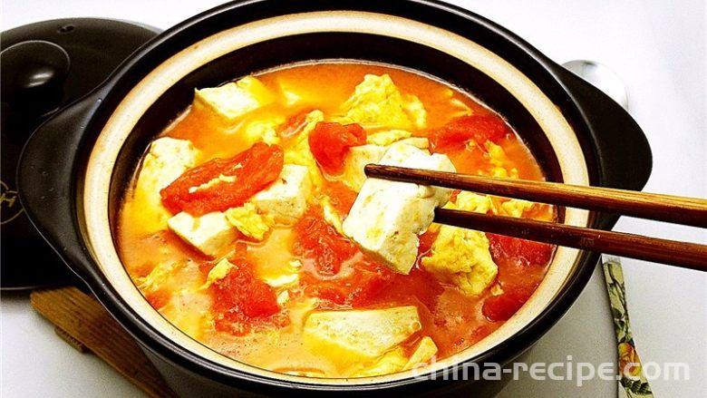 The recipe for tomato tofu stew