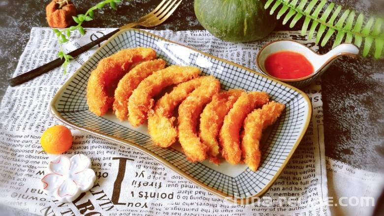 The method of frying pumpkin strips