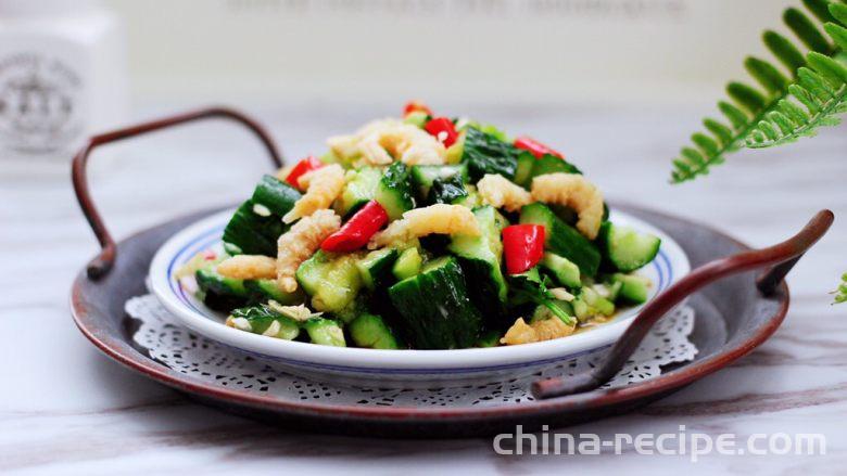The method of mixing sea rice with cucumber