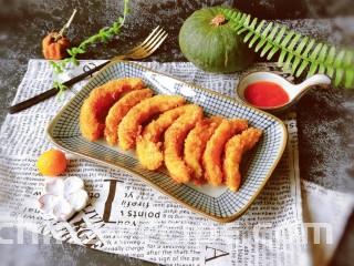 炸南瓜条,香脆可口