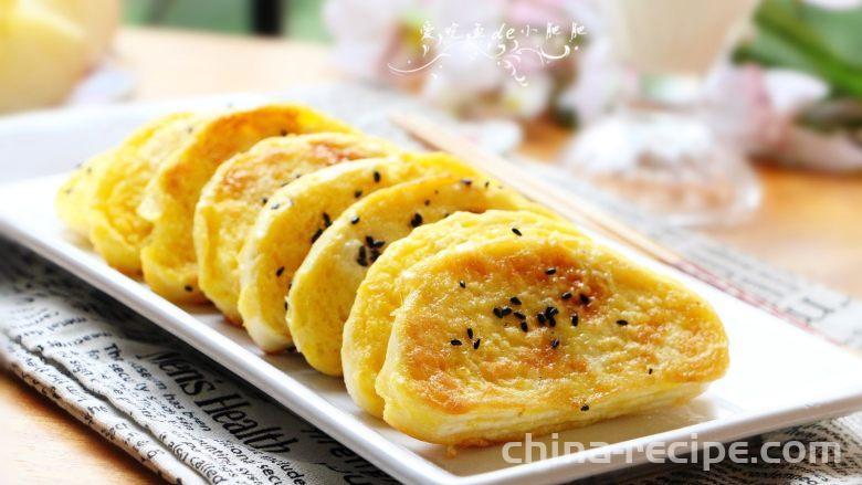 Practice of fried Mantou slices with eggs