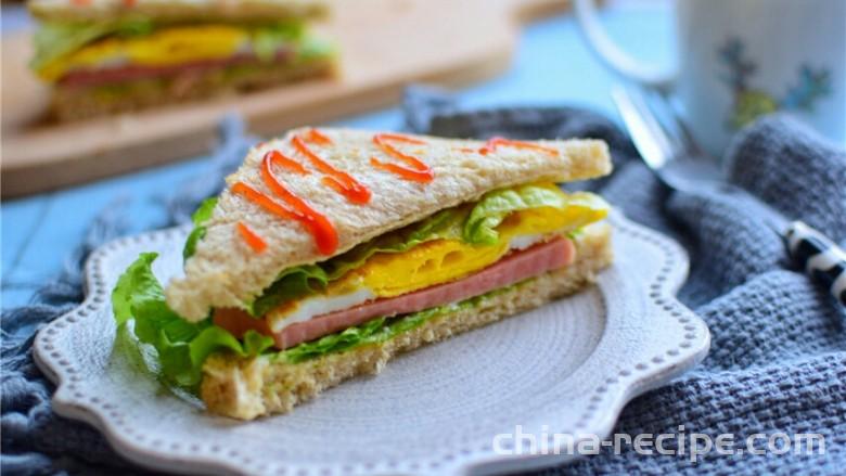 The recipe for ham sandwich