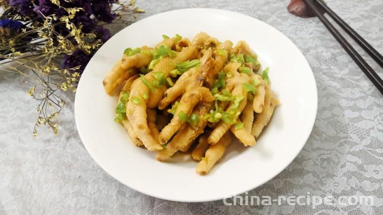 The recipe for cold mixed sweet and sour chicken feet