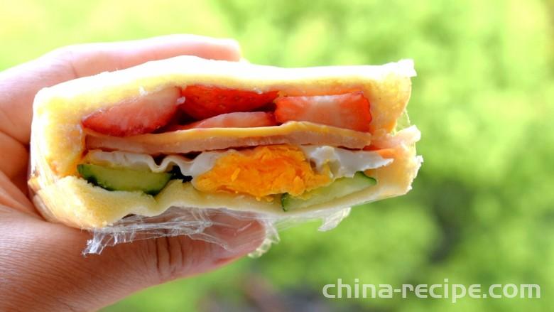 The recipe for the colorful sandwich