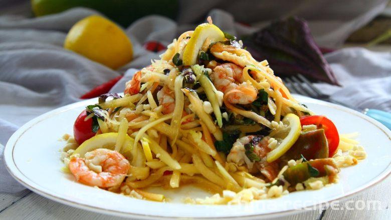 The recipe for sour and spicy papaya
