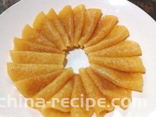 糖醋白萝卜,直至全部围成一圈